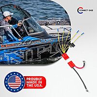 12V Battery Connector Kit CE12VB5FK | Easy 5-Lead Fused System for Any Marine Electronics | Power Depth Finders, GPS Units