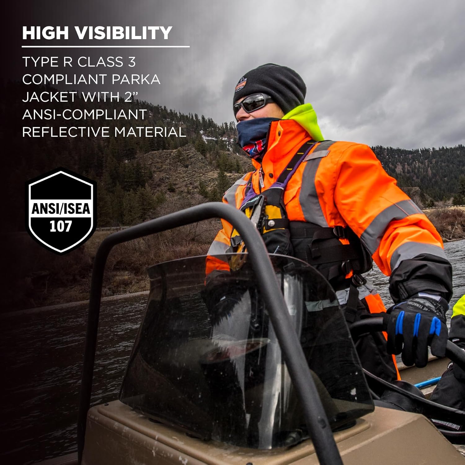 Ergodyne GloWear 8384 Type R Class 3 Hi-Vis Quilted Thermal Parka