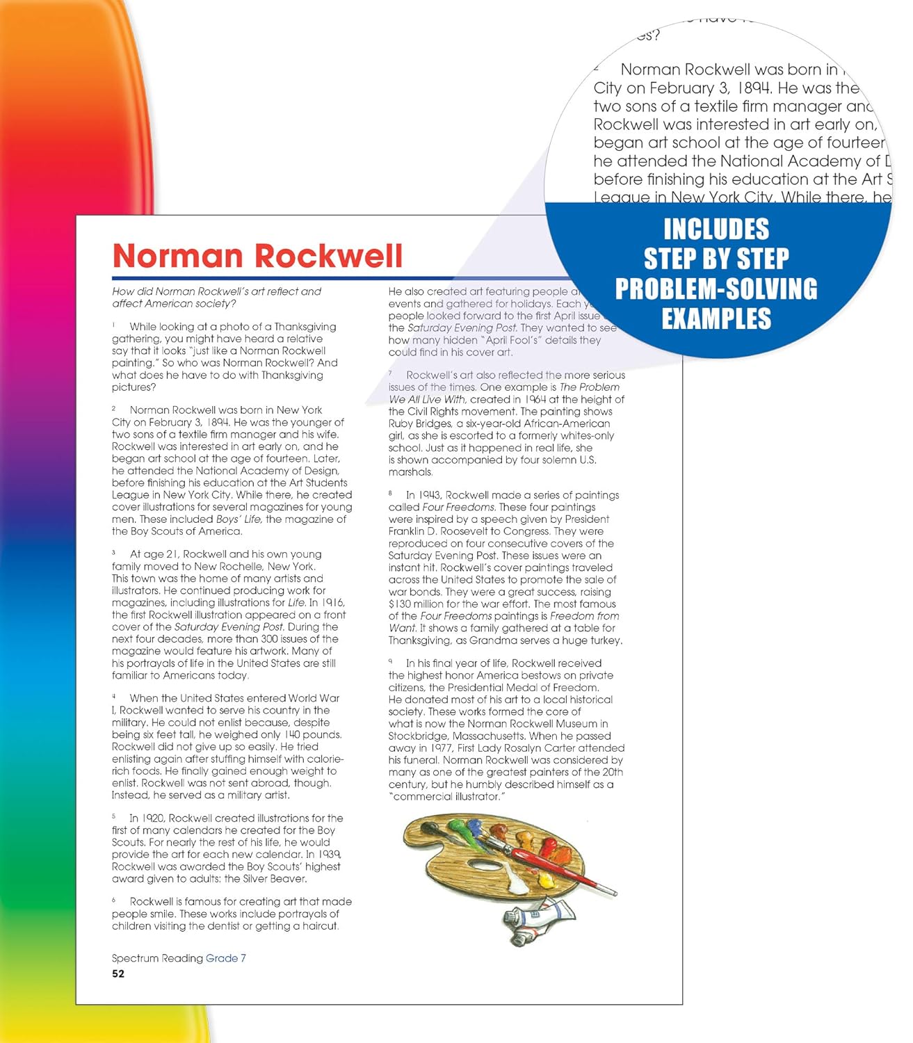 Spectrum Reading Comprehension Grade 7, Ages 12 to 13, 7th Grade Reading Comprehension Workbooks Covering Nonfiction