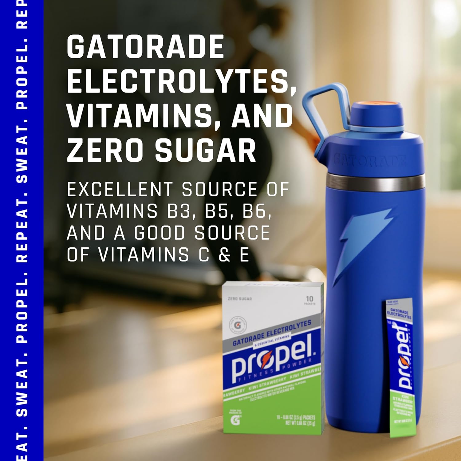 PROPEL Electrolyte Enhanced Water Drink Mix Powder Packets, Zero Calorie & Zero Sugar