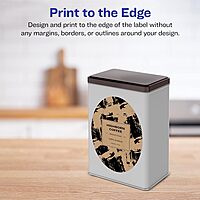 Avery Kraft Brown Oval Labels, Sure Feed Technology, 4.25" x 3.25", 60 Kraft Brown Labels, Print-to-The-Edge, Laser/Inkjet Printable 60 labels