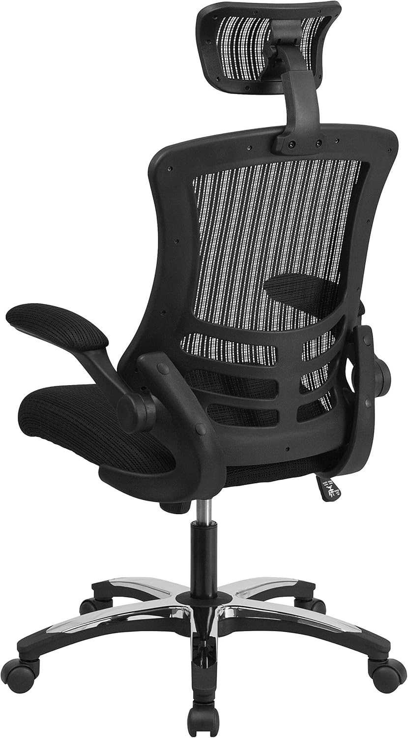 Flash Furniture Kelista High-Back Swivel Office Chair with Adjustable Lumbar Support and Seat Height