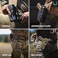 ALIEN GEAR Rapid Force Level III Duty Holster - Left Hand - No Light, Compact Light and Large Light Compatible