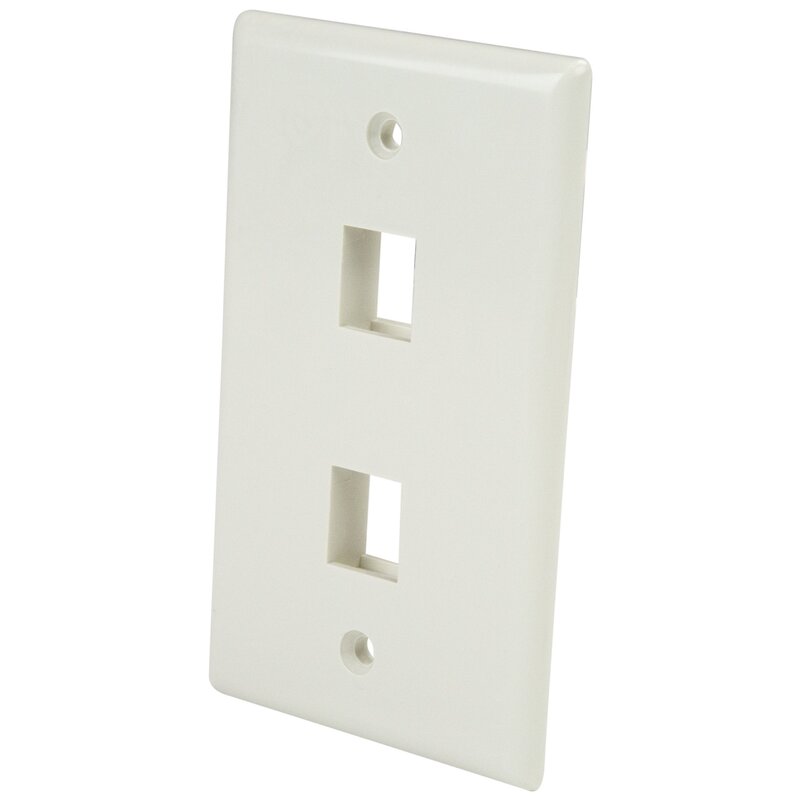 StarTech.com Dual Outlet RJ45 Universal Wall Plate White - PLATE2WH