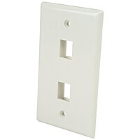 StarTech.com Dual Outlet RJ45 Universal Wall Plate White - PLATE2WH