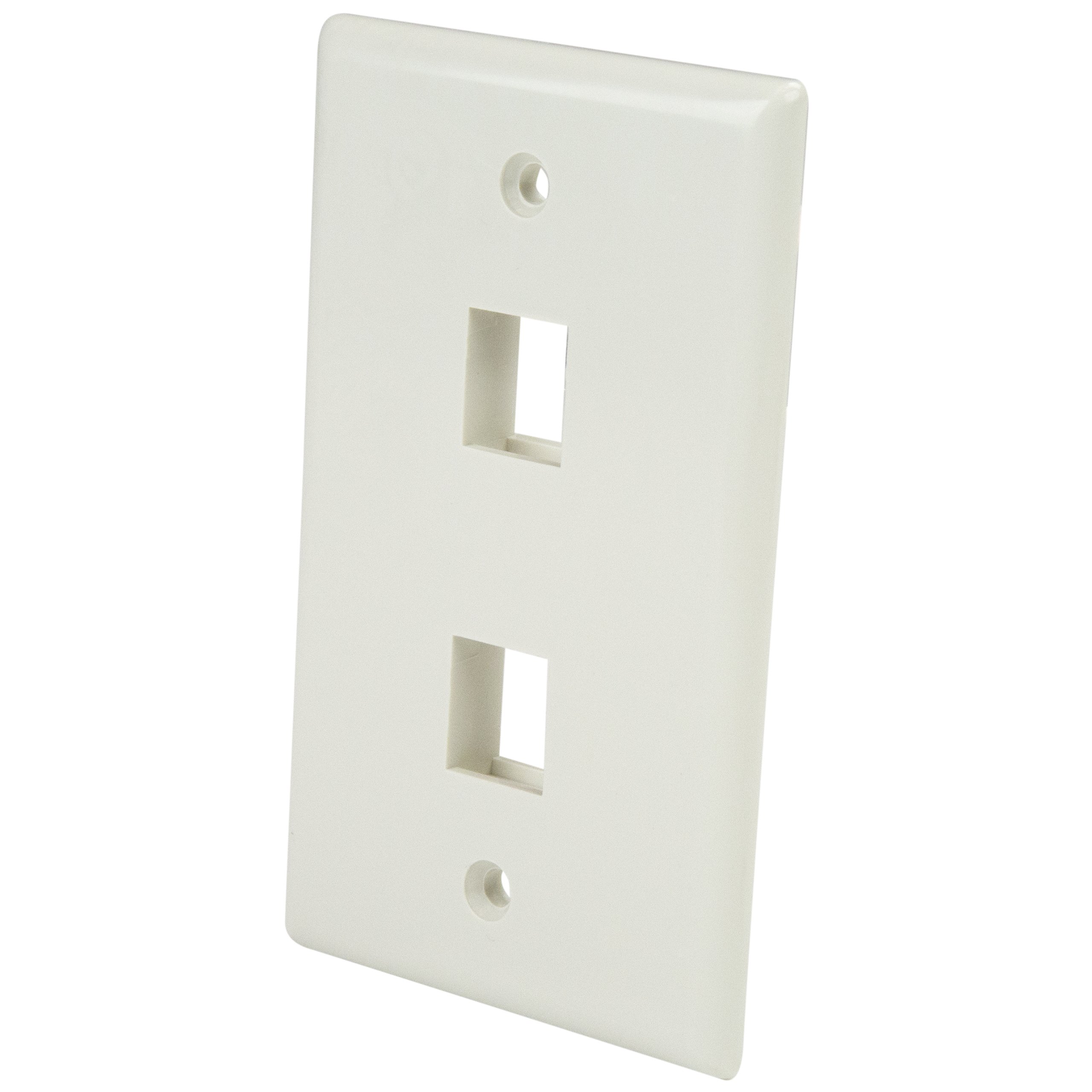 StarTech.com Dual Outlet RJ45 Universal Wall Plate White - PLATE2WH
