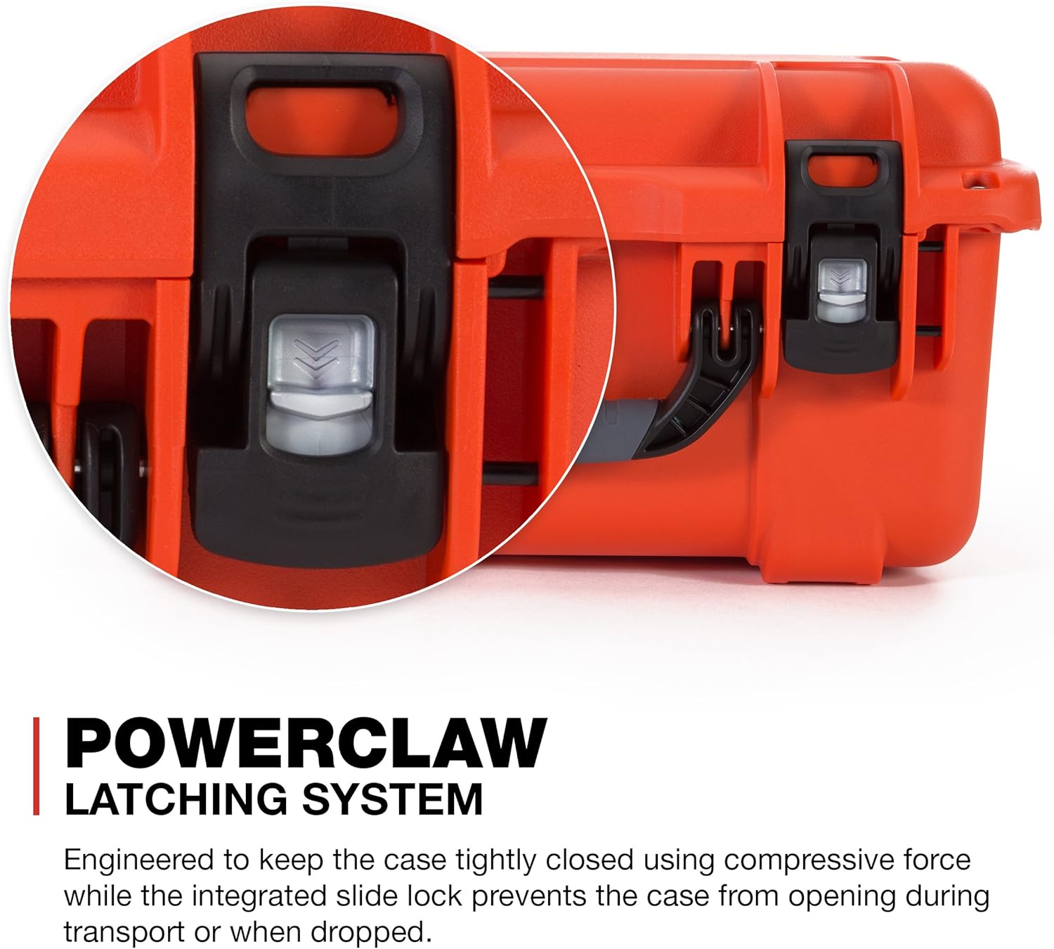 NANUK 918 Lightweight NK-7 Resin Waterproof Protective Case With Foam, Black Cubed Foam Orange