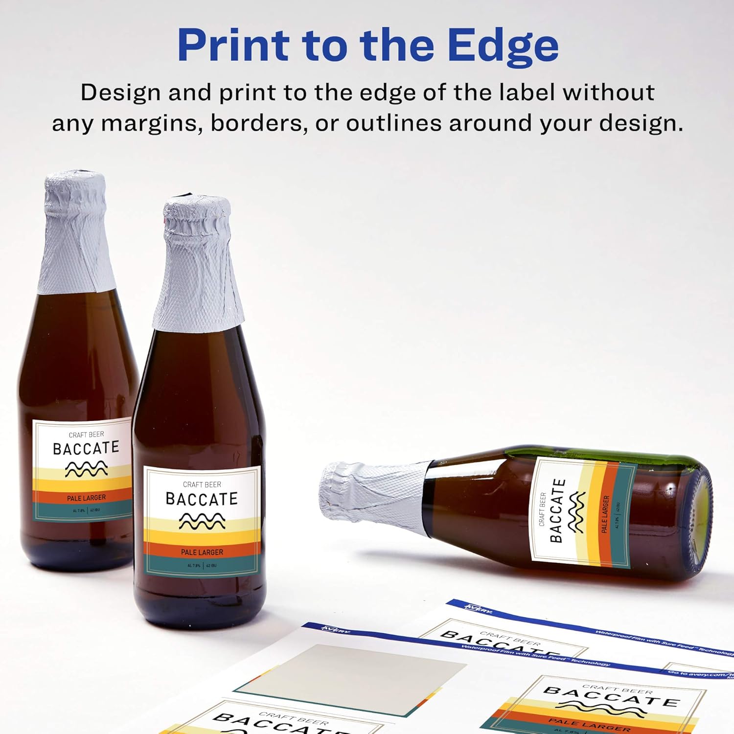 AVERY Durable Waterproof Square Labels, Sure Feed Technology, 2.75" x 2.75"