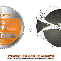 Evolution RAGE355BLADE- 14” Multi-Material Blade , Silver 14 Inch 36-Tooth