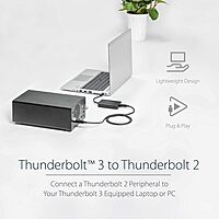 StarTech.com Thunderbolt 3 to Thunderbolt 2 Adapter (Non-Reversible) - TB3 Laptop to TB2 (20Gbps) or TB1 (10Gbps) Devices