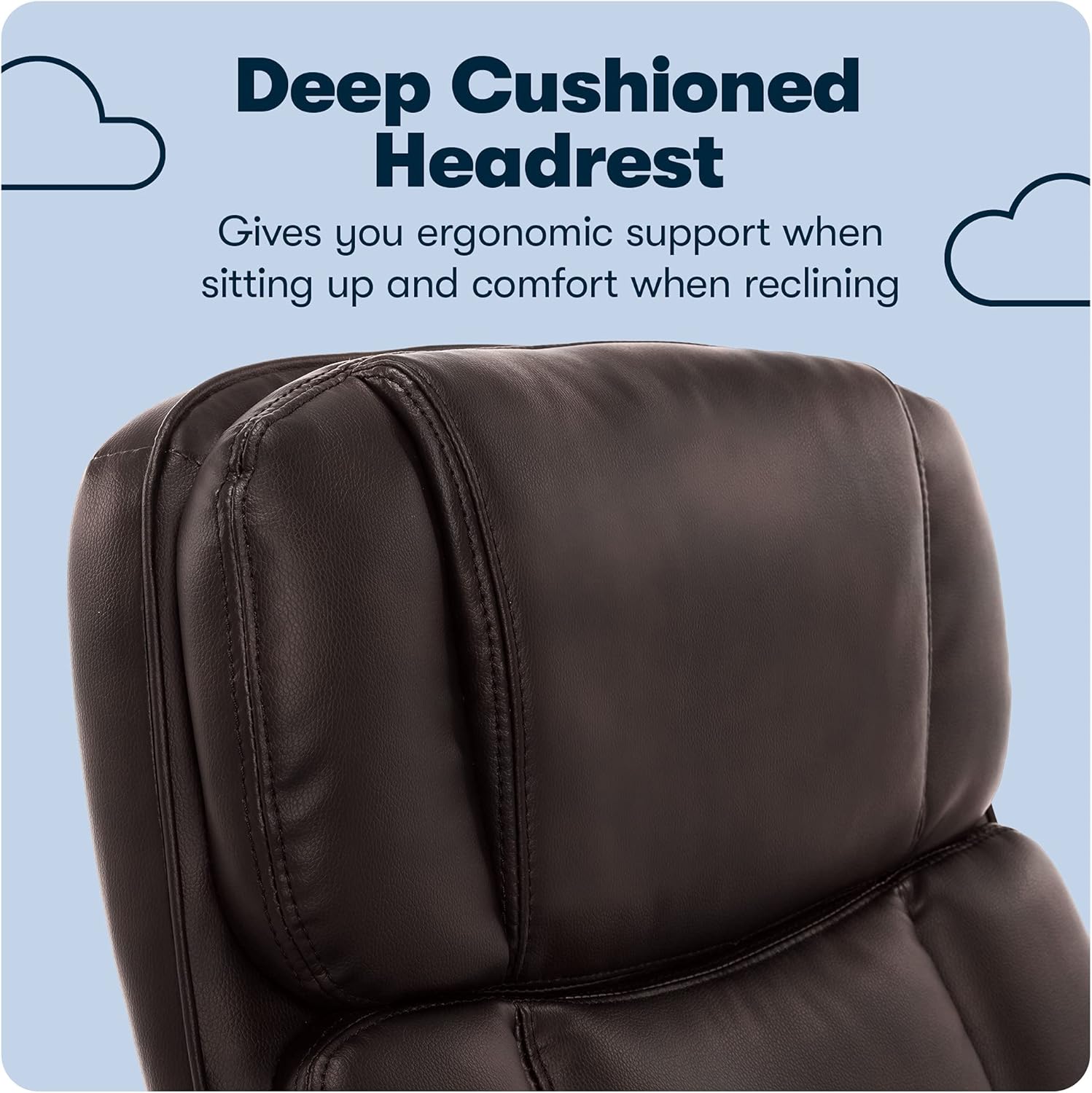 Serta Big and Tall High Back Executive Office Chair, Ergonomic Gaming Computer Chair with Layered Body Pillows