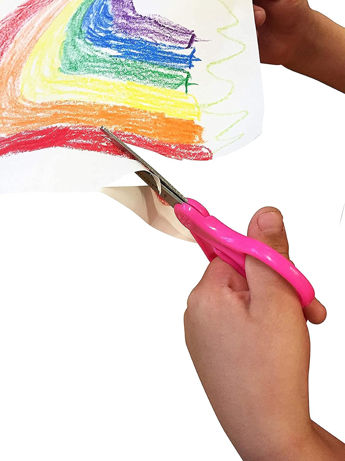 WESTCOTT 5-inch Pointed Kids Scissors, Molded Ambidextrous Handles, Stainless Steel