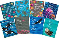 Barker Creek Art Prints Set of 8, Set of Inspirational Art Prints with a Motivational Theme from Barker Creek's Kai Ola and Sea & Sky Collection, 8" x 10", Suitable for Framing, Set of 8 (4188)