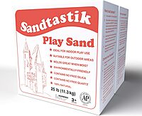 Sandtastik Sparkling White Play Sand - 50 lb (22.6 kg), Fill Sandboxes & Sensory Tables, Non-Toxic, Scoop, Mold & Pour 50-Pound