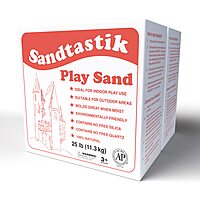 Sandtastik Sparkling White Play Sand - 50 lb (22.6 kg), Fill Sandboxes & Sensory Tables, Non-Toxic, Scoop, Mold & Pour 50-Pound