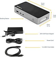 StarTech.com USB-C Dock - Dual Monitor 1080p HDMI Laptop Docking Station - 65W Power Delivery - 1x USB-C, 3x USB-A, Ethernet - Dual Video Display USB 3.1 Gen 1 Type-C Dock - Mac & Windows (DK30CHHPD)