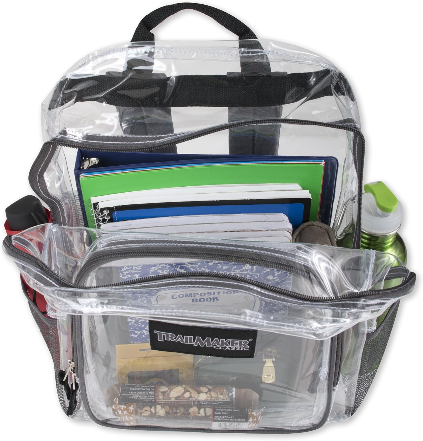TRAILMAKER Heavy Duty Clear Backpack | Transparent Stadium-Approved for Women, Men, School, Travel