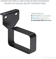 StarTech.com Vertical Server Rack Cable Management D-Ring Hook - Steel, Black