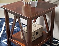 Linon Home Dcor Linon Home Decor Titian End Table, 20"w x 17.72"d x 22.01"h, Antique Tobacco