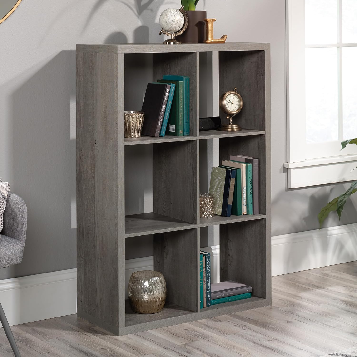 Sauder Select 44inH 6-Cube Organizer Storage Bookcase