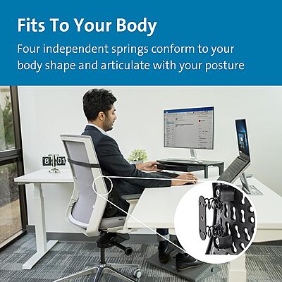 Kensington Smartfit Conform Back Rest (K60412WW),Black