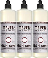MRS. MEYER'S CLEAN DAY Liquid Dish Soap, Biodegradable Formula, Lavender, 16 fl. oz - Pack of 3 Lavender 48 Fl Oz (Pack of 1)