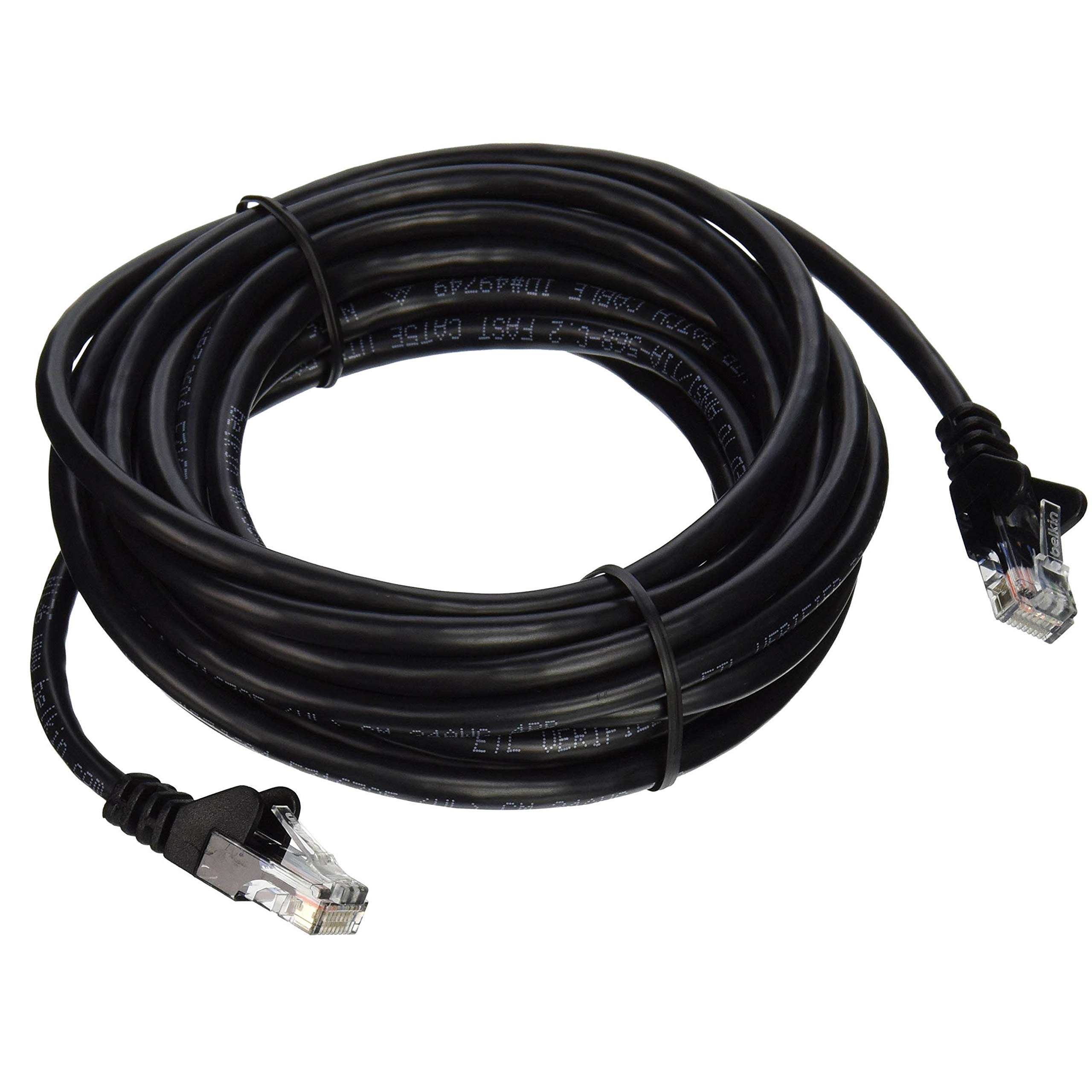 Belkin 15ft CAT5E Black Patch Cord Snagless (A3L791-15-BLK-S)