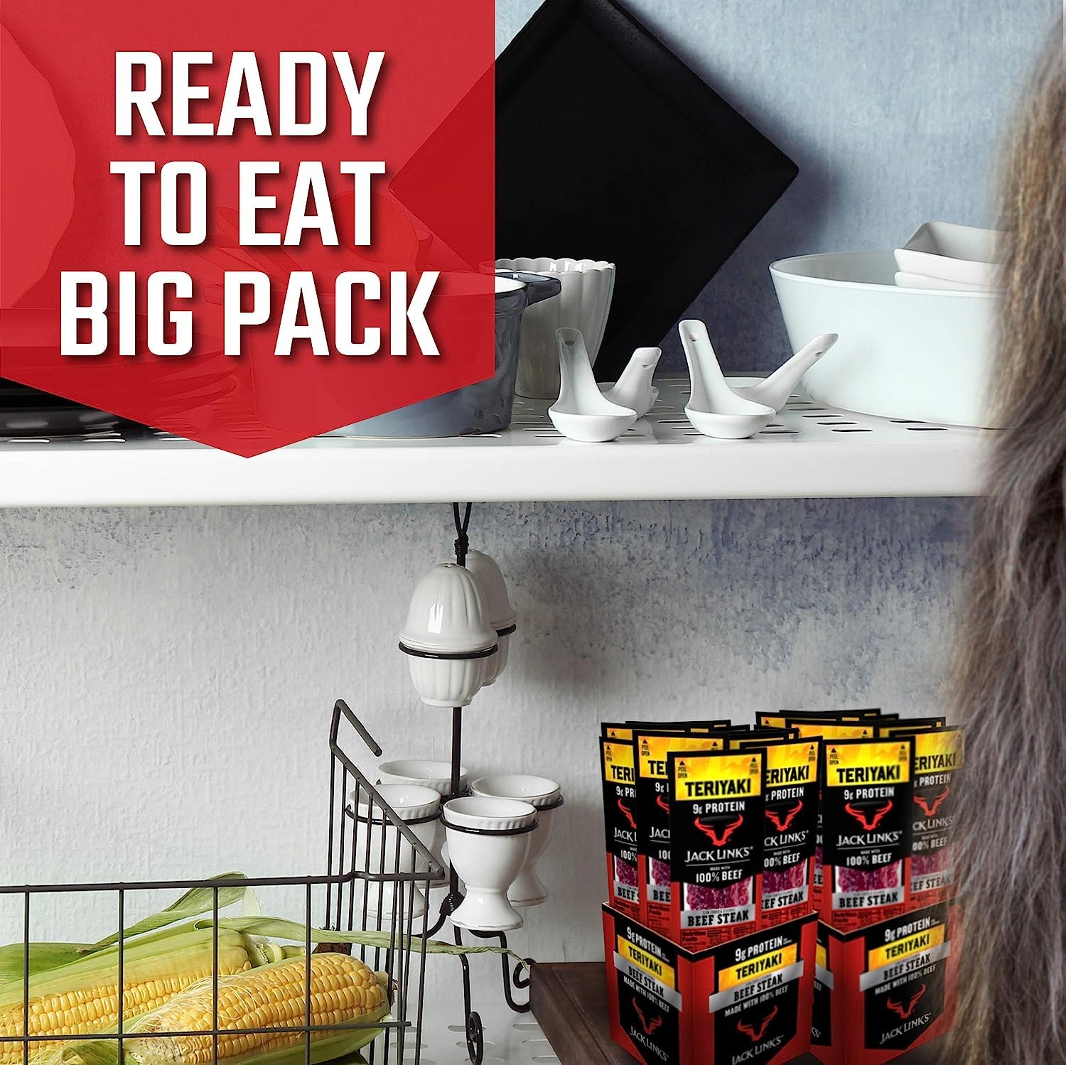 Jack Links Premium Cuts Beef Steak, Original, Strips -Great Protein Snack with 11g of Protein and 1g of Carbs Per Serving