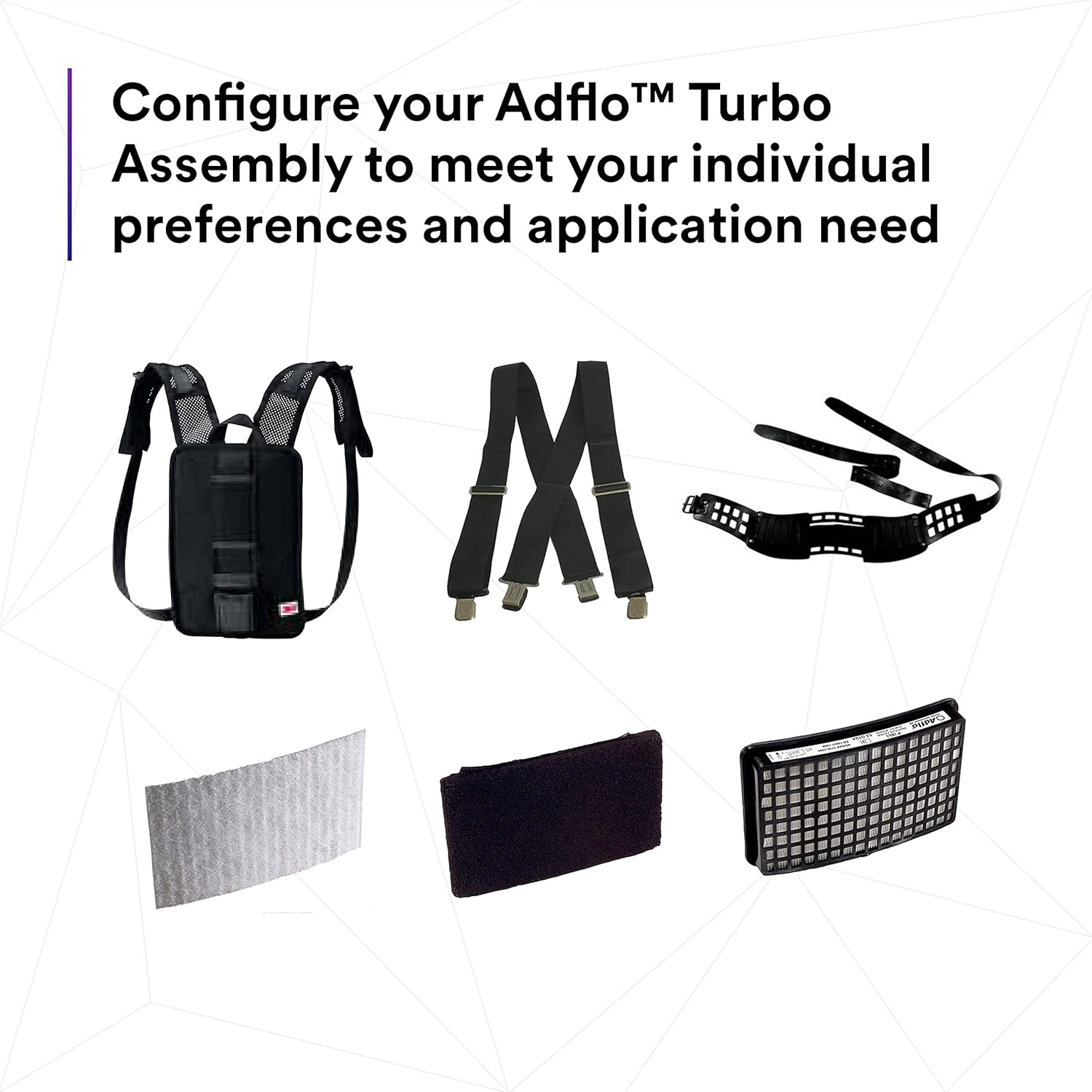 3M Adflo Turbo Assembly 35-5401-01, Lithium Ion Battery, 1 EA/CASE
