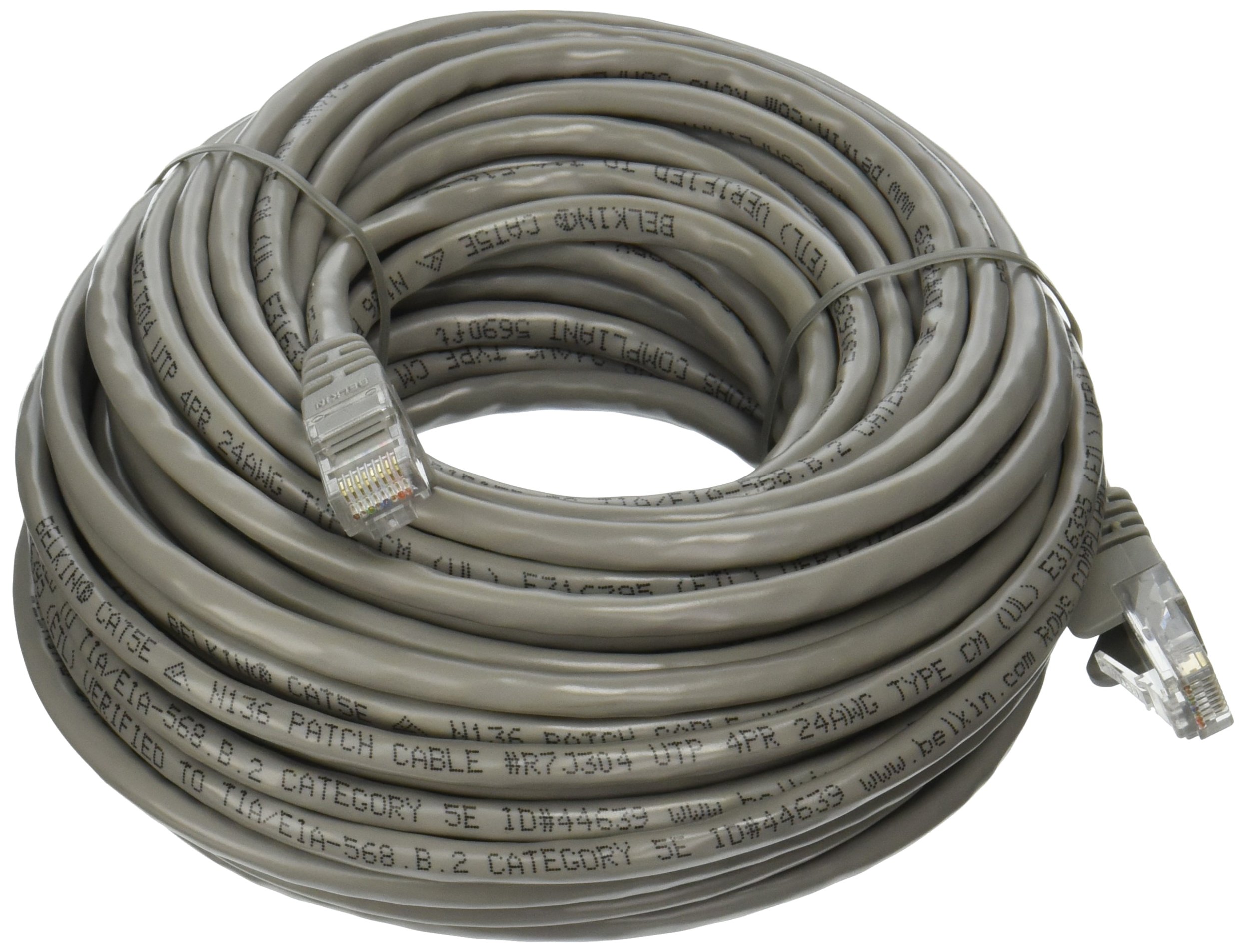 Belkin Snagless CAT5E Patch Cable RJ45M/RJ45M; 50 (A3L791b50-S), Grey