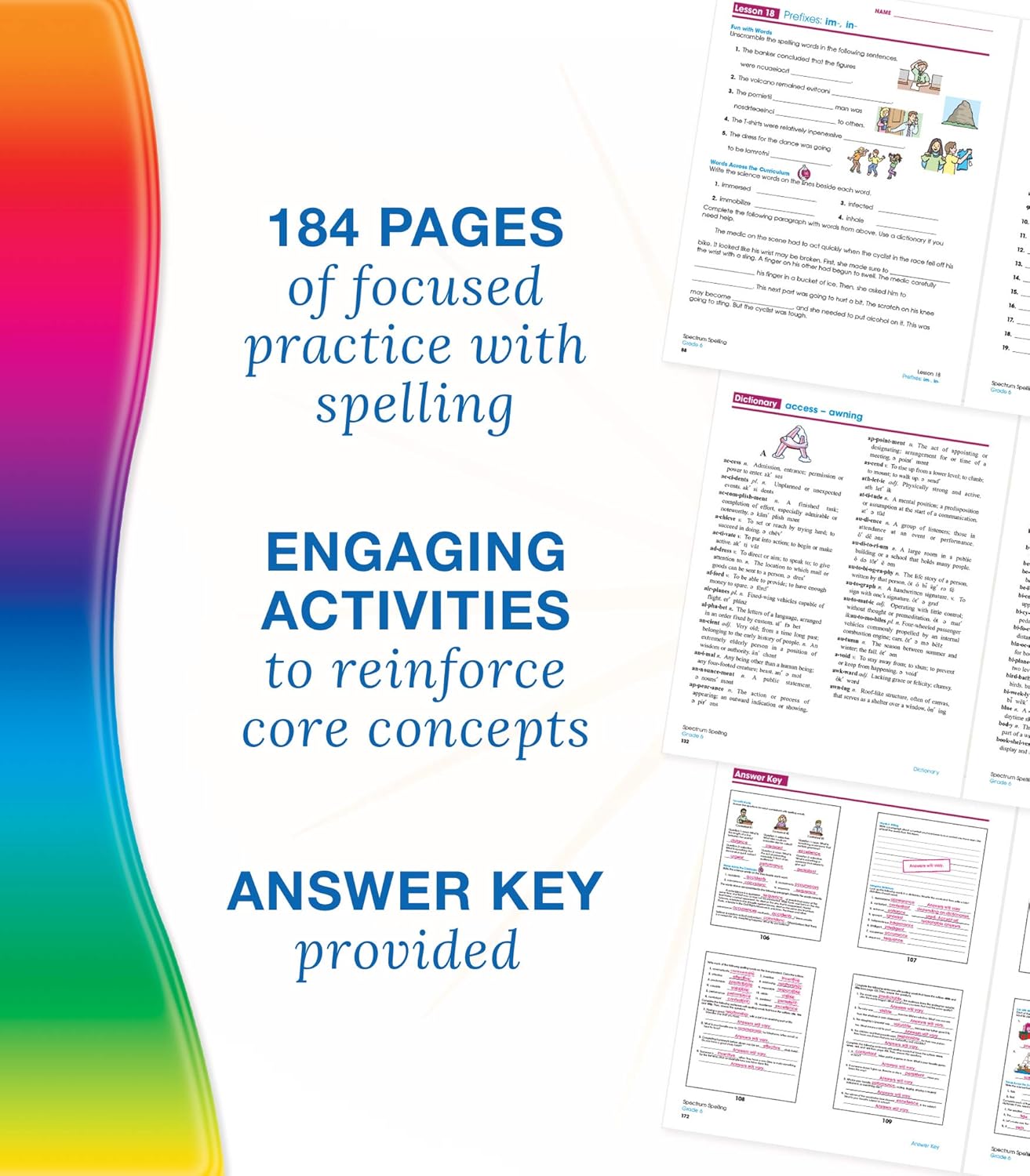Spectrum Spelling Workbook Grade 6, Ages 11 to 12, Grade 6 Spelling, Handwriting Practice with 6th Grade Spelling Root Words