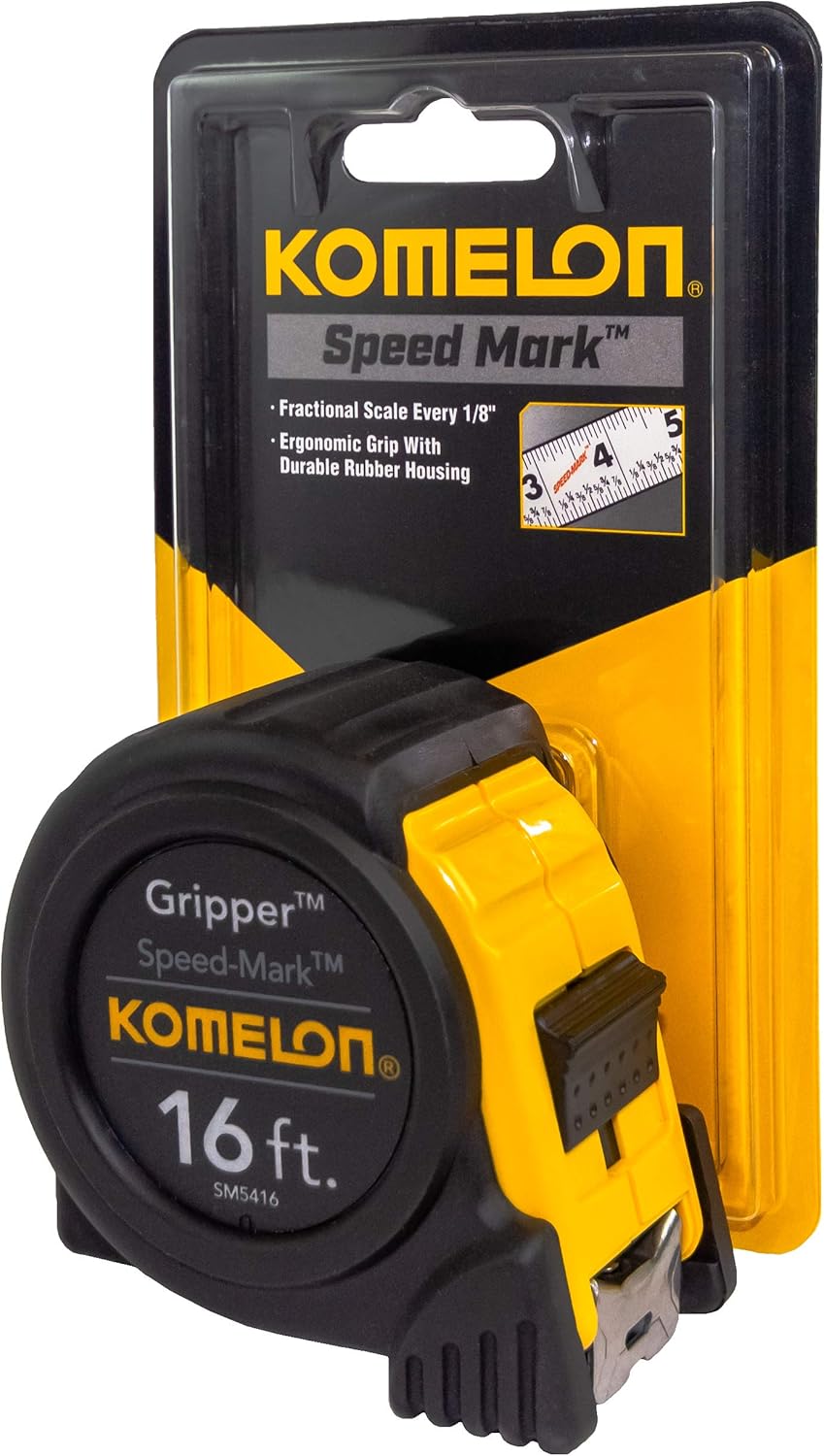 Komelon SM5416 SpeedMark Gripper 16ft Tape Measure
