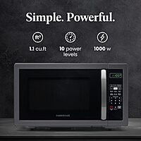 Farberware Countertop Microwave Oven 1000 Watts with LED Lighting & Child Lock
