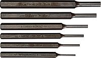 Mayhew Tools 62075 SAE Pin Punch Set with Kit Bag, 6-Piece, Black Oxide Finish