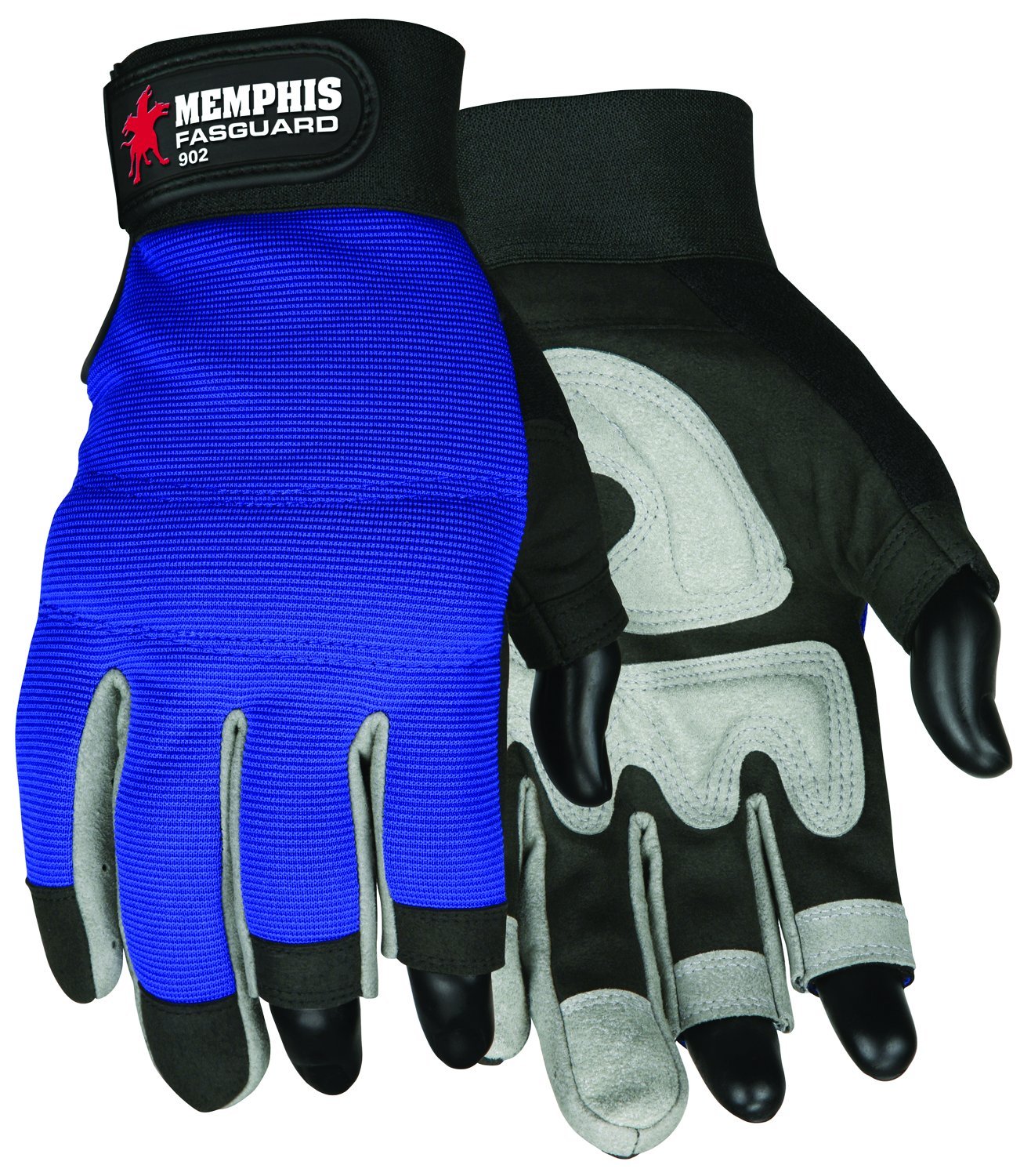 MCR Safety 902 Fasguard Fingerless Synthetic Leather Multi-Task Gloves