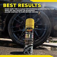 Meguiar's G190315 Ultimate Insane Shine Tire Coating, gives a Finish that Creates a Lasting Wet-Look for a Classic Black