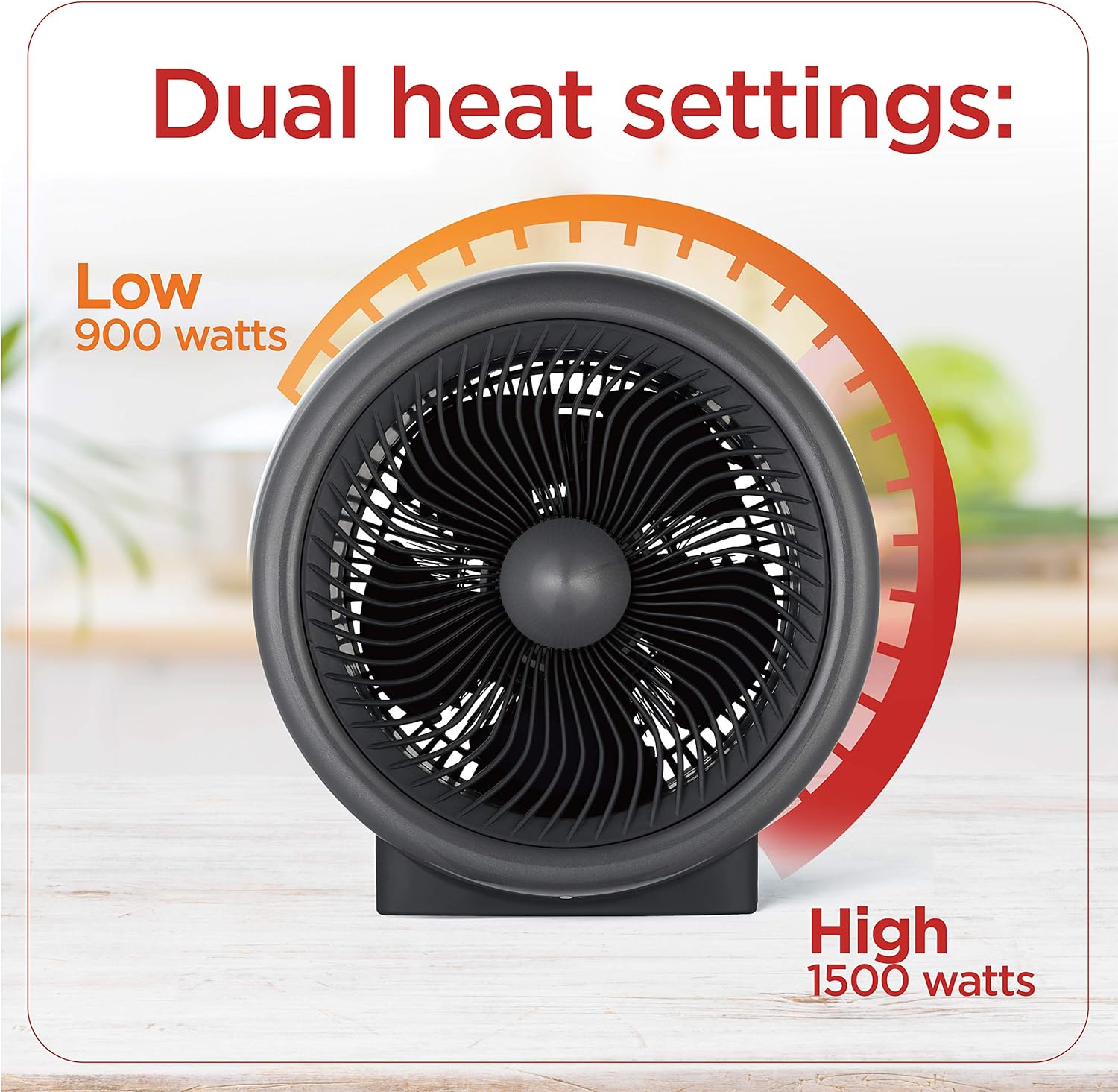 BLACK+DECKER Space Heater 1500W, Flameless Portable Heater with Overheat Protection 1 Piece Turbo Heat/Fan