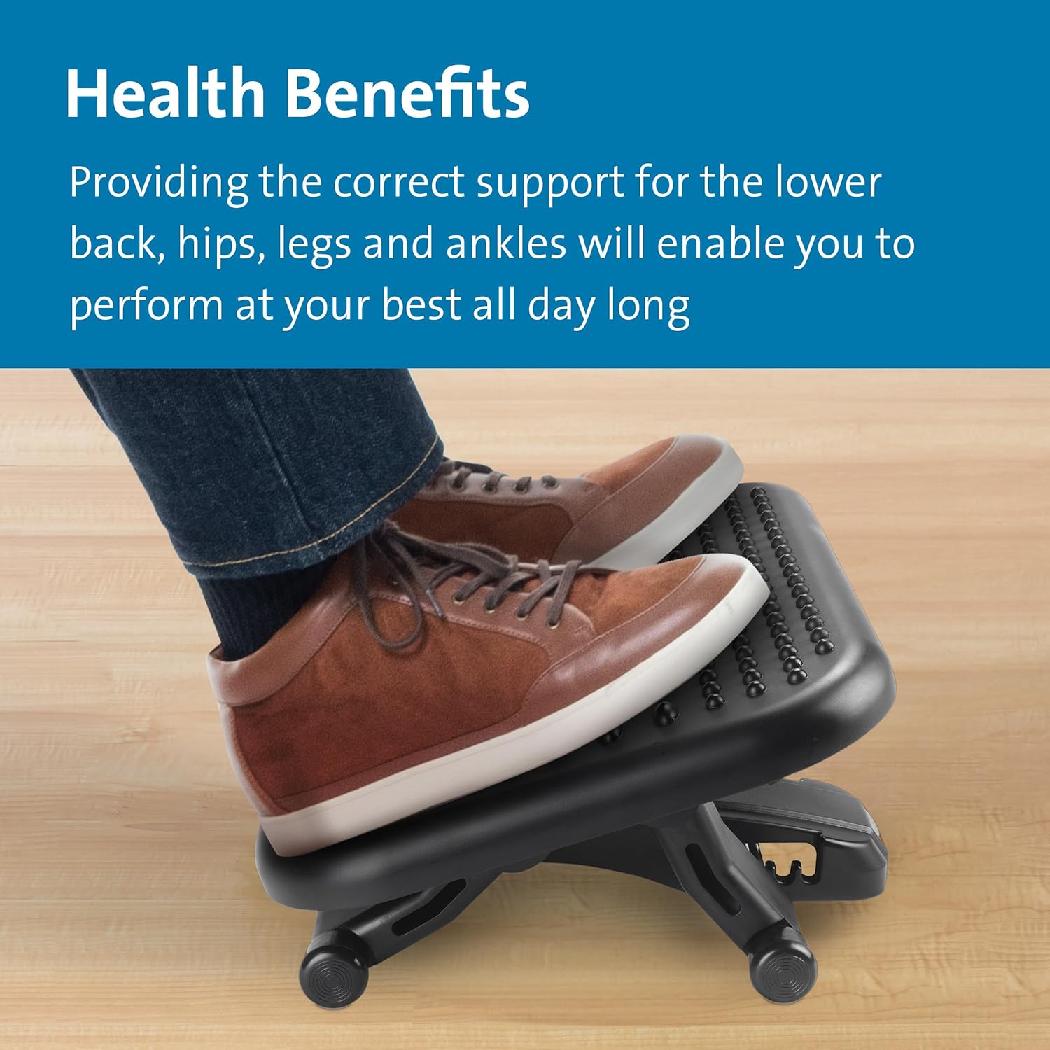 Kensington Sole Massager Exercising Footrest - Tilt - Gray