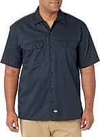 Dickies Men’s Short Sleeve Work Shirt – Durable Twill Button Down