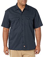 Dickies Men’s Short Sleeve Work Shirt – Durable Twill Button Down