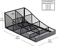 MIND READER 7-Compartment Countertop Condiment Organizer