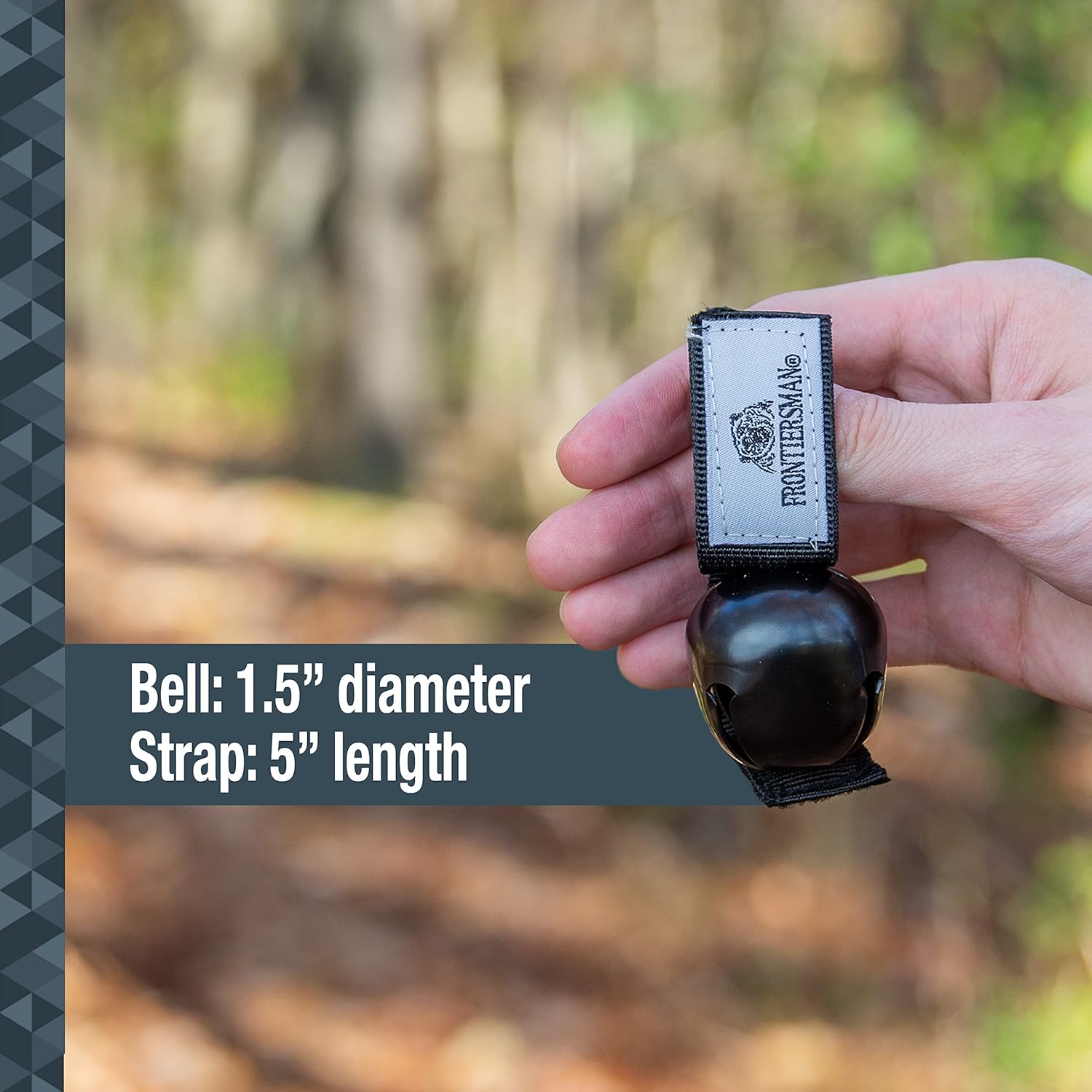 SABRE Frontiersman Bear Bell with Magnetic Silencer and Hook-and-Loop Strap