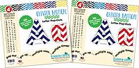 Barker Creek 4" Letter Pop-Outs 2-Pack, Nautical Chevron, Jazz Up Your Bulletin Boards with These Colorful Letters, 510 Upper and Lowercase Letters, Numbers & Punctuation Marks, 4" (3642)