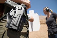 SAFARILAND 5198 Open-Top Concealment Paddle/Belt Loop Holster with Trigger-Guard Detent