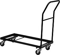 Flash Furniture Kaden L-Shaped Folding Chair Dolly for Large Events, Commercial Grade Steel Folding Chair Cart, Holds up to 36 Chairs, Black Notes