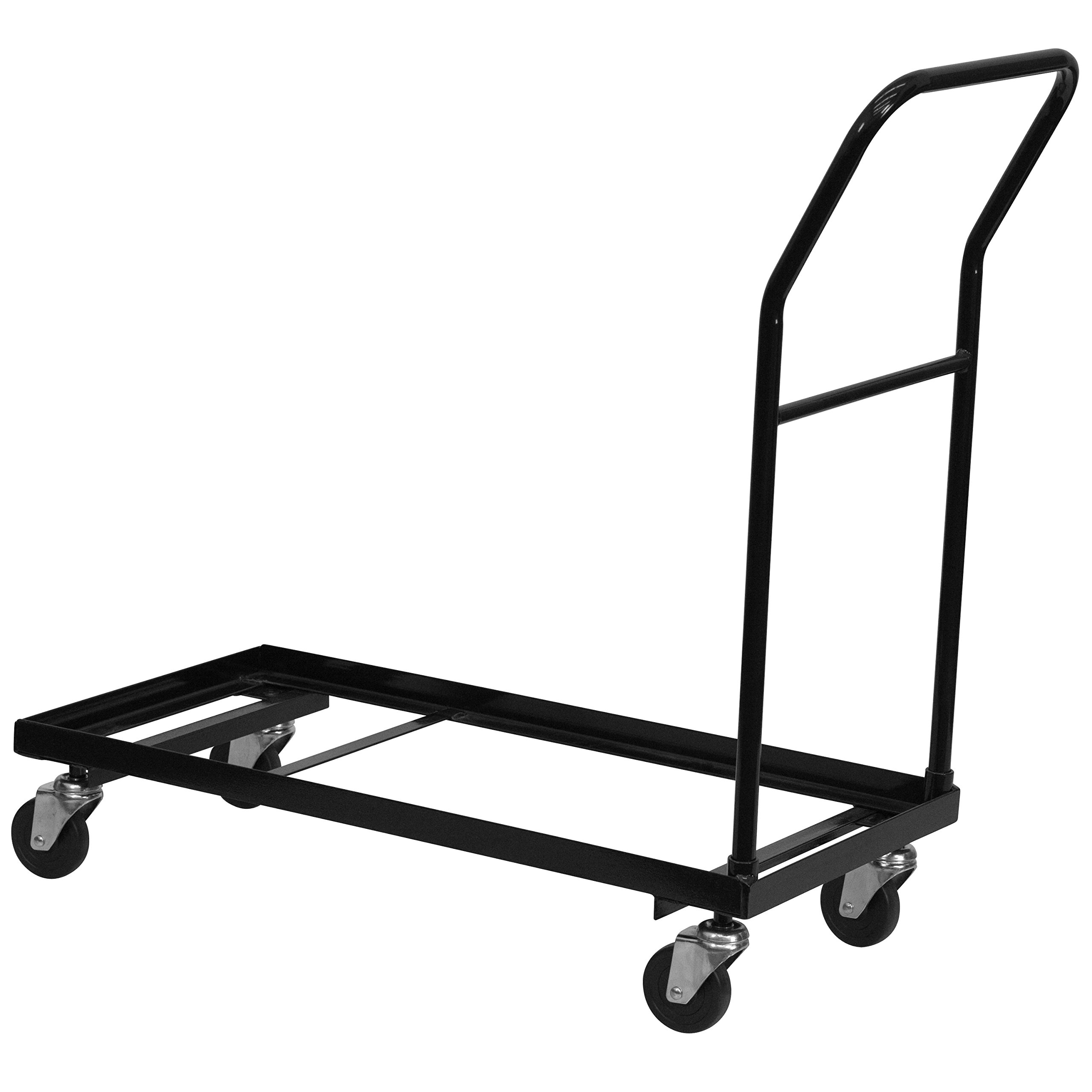 Flash Furniture Kaden L-Shaped Folding Chair Dolly for Large Events, Commercial Grade Steel Folding Chair Cart