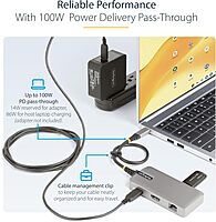 StarTech.com USB-C Docking Station for MacBook Pro M1 M2 M3 M4 and Windows, 4K 60Hz HDMI Video, HDR10, USB 5Gbps Hub, 100W Laptop Charging, GbE