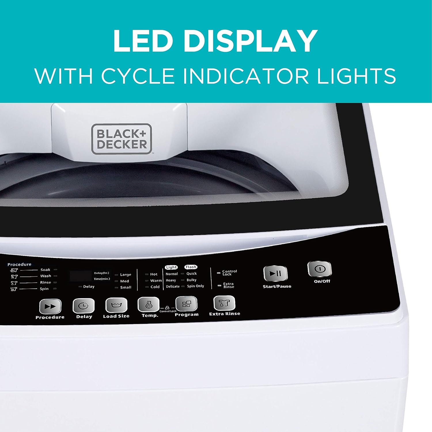 BLACK+DECKER Portable Washer, Top-Load with Stainless Steel Tub