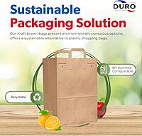Duro 70# Large Brown Paper Shopping Bags with Handles Bulk, 300 Pcs 12x7x17 - Heavy Duty Restaurant Takeout/To Go Bags, Delis, & Retail Merchandise 1 Count (Pack of 300)