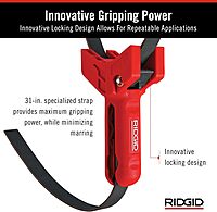 RIDGID 42478 STRAPLOCK Pipe Handle 7" Strap Wrench, Red